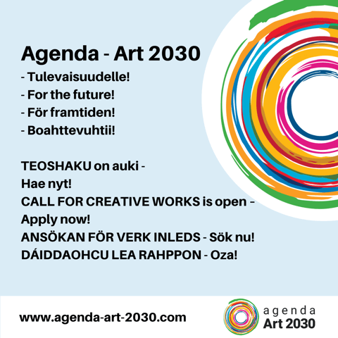 Agenda Art 2030 -näyttelykutsun mainoskuva.