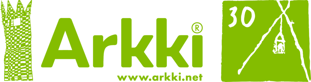 Lasten ja nuorten arkkitehtuurikoulu Arkin 30-vuotisjuhlavuoden logo.