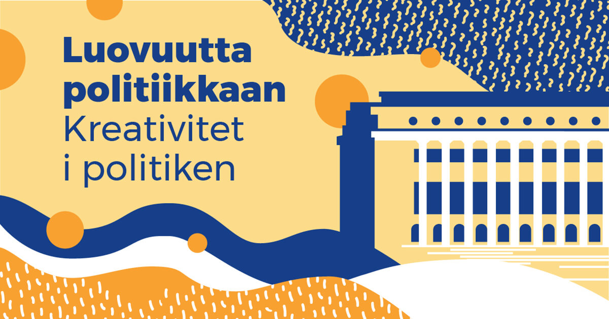 Luovuutta politiikkaan 2025 -kampanjan mainoskuva.