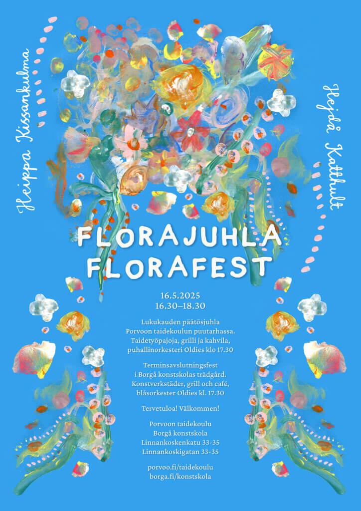 Porvoon taidekoulun Florajuhlan 2025 juliste.